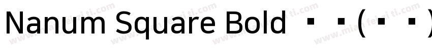 Nanum Square Bold 粗体(西方)字体转换